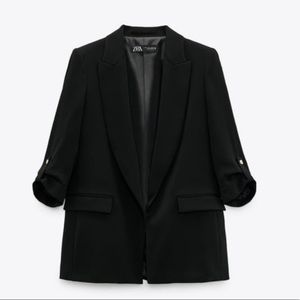 Zara blazer with rolled up sleeves